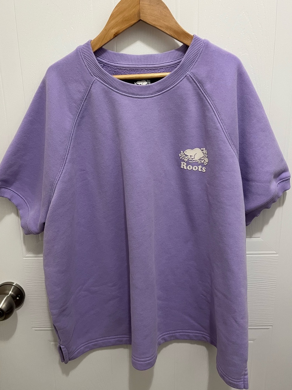 Roots Lavender Crewneck Short Sleeve Sweatshirt